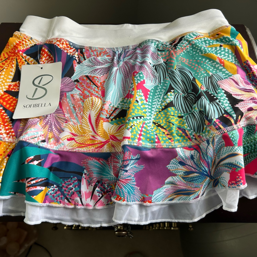 Colorful Floral Print Skirt
